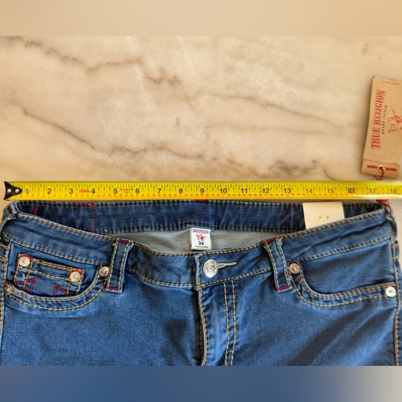 NWT True Religion Women's Blue Skinny Jeans size 34 - Picture 12 of 15